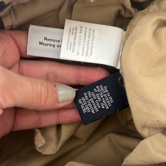 J. Crew Chino Khaki Pants Ruffled Tan size 0 - Picture 10 of 13